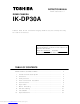 Toshiba DF03A - IK CCTV Camera Instruction Manual
