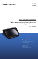 Cisco RB-WRT54GS2 - Wireless-G Broadband Router Quick Installation Manual