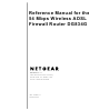 Netgear DG834G - 54 Mbps Wireless ADSL Firewall Router Reference Manual