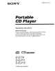 Sony D-EJ715 - Portable Cd Player Operating Instructions Manual