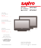 Sanyo DP37647AR - 37 Integrated Digital Flat Panel LCD HD/HDMI TV Owner's Manual