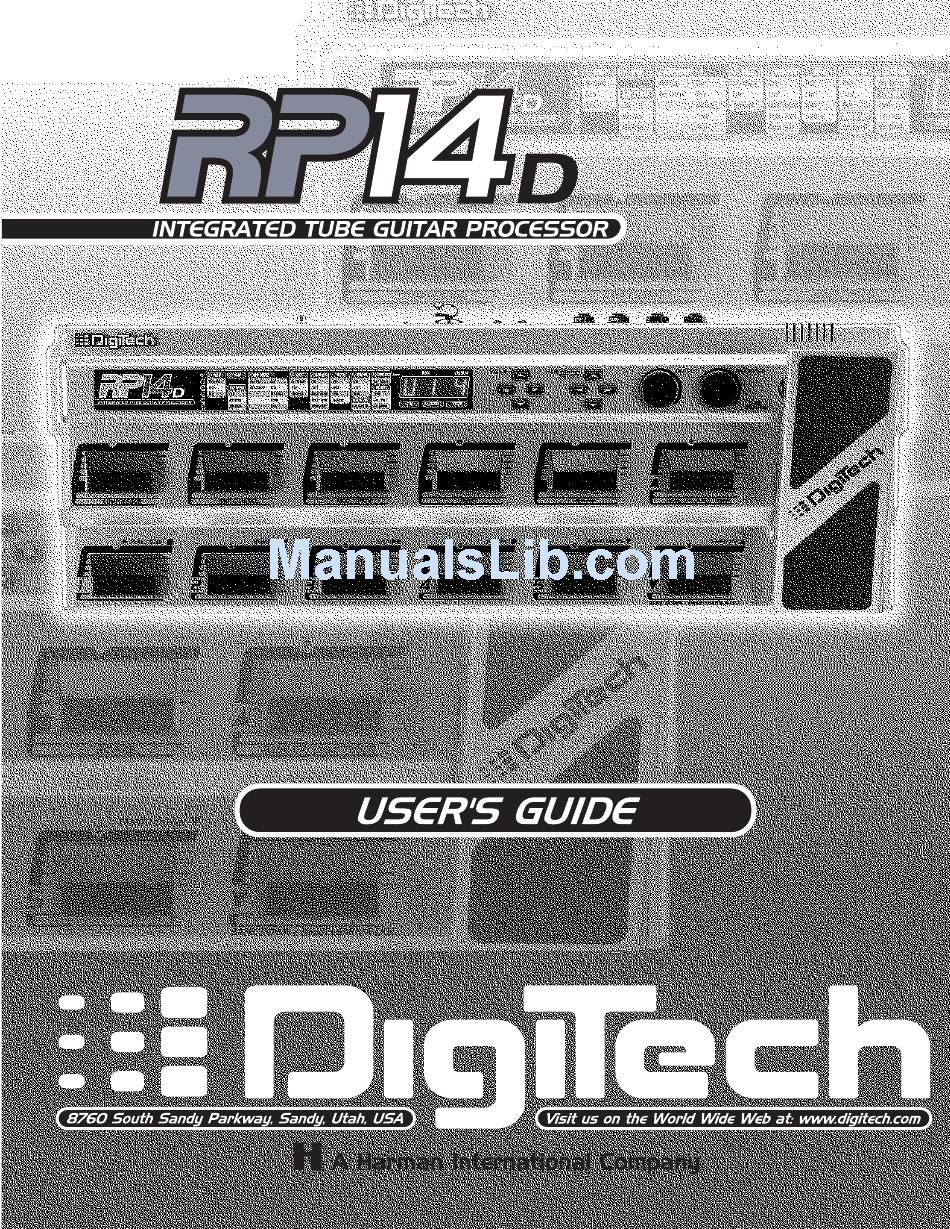 Digitech Rp14d User Manual Pdf Download Manualslib