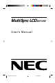 NEC LCD2010 - MultiSync - 20.1
