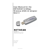 Netgear WG111UNA - DOUBLE 108MBPS WRLS USB 2.0 User Manual