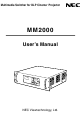NEC MM2000 User Manual