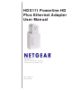 Netgear HDX111 - Powerline HD Plus Ethernet Adapter User Manual