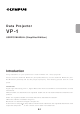 Olympus VP-1 - Data Projector - DLP User Manual