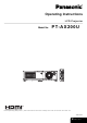 Panasonic AX200U - LCD Projector - HD 720p Operating Instructions Manual