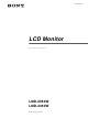 Sony LMD-2450W Operating Instructions Manual
