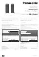 Panasonic SBHS100A - SPEAKER SYSTEM - MULTI LANGUAGE Operating Instructions Manual
