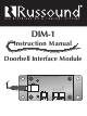 RUSSOUND DIM-1 Instruction Manual