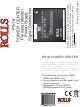ROLLS PS16 POWER CENTER Owner's Manual