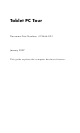 HP Tc4400 - Compaq Tablet PC Manual