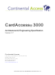Continental Access CARDACCESS 3000 - ARCHITECTURAL AND ENGINEERING SPECIFICATION V2.7 Specification
