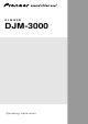 Pioneer DJM 3000 - Professional DJ Mixer Operating Instructions Manual