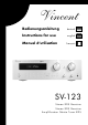 VINCENT SV-123 Instructions For Use Manual