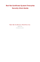 Red Hat CERTIFICATE SYSTEM ENTERPRISE - SECURITY GUIDE Manual