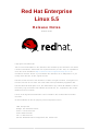 Red Hat ENTERPRISE LINUX 5.5 - RELEASE NOTES 2010 Release Note