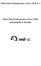Red Hat ENTERPRISE LINUX WS 2.1 Installation Manual