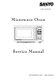 Sanyo Em-z2000s - 1000W 0.9 cu.ft. Mid-Size Microwave Oven Service Manual