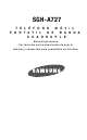 Samsung A727 - SGH Cell Phone 28 MB Manual Del Usuario