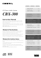 Onkyo CBX 300 - CD / MP3 Clock Radio Instruction Manual