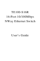 TRENDnet TE100-S16R User Manual