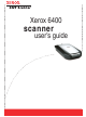 Xerox X64005D-WU - 6400 - Flatbed Scanner User Manual