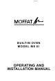 MOFFAT MS61B Operating And Installation Manual