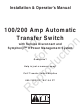 Briggs & Stratton 100 AMP AUTOMATIC TRANSFER SWITCH Installation And Operator's Manual