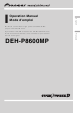 Pioneer DEH-P8600MP Operation Manual