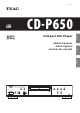 TEAC CD-P650 Owner's Manual