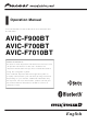 Pioneer F900BT - AVIC - Navigation System Operation Manual