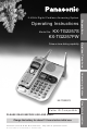 Panasonic KX-TG2257S - 2.4 GHz Digital Cordless Telephone Operating Instructions Manual