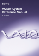 Sony PCV-J200 - Vaio Desktop Computer System Reference Manual