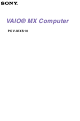 Sony PCV-MXS10 - Vaio Desktop Computer Getting Started Manual