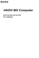 Sony PCV-MXS20 - Vaio Desktop Computer Getting Started Manual