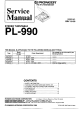 Pioneer PL 990 Service Manual