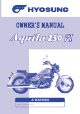 HYOSUNG GV 250 EFI Owner's Manual