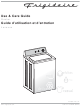 Frigidaire FTW3014KW - 3.0 cu. Ft. Washer Manual D’utilisation Et D’entretien