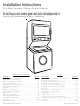 Frigidaire GLEH1642FS - 3.1 cu. Ft. Laundry Center Installation Instructions Manual