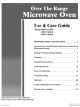 Whirlpool MMV1153BAB - 1.5cf Microwave Oven Use And Care Manual