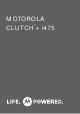 Motorola CLUTCH i475 i475w Guía Del Usuario
