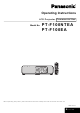 Panasonic PT-F100EA Operating Instructions Manual