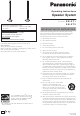 Panasonic SBZT1 - SPEAKER SYSTEM Operating Instructions Manual