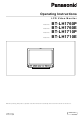 Panasonic BT-LH1710 - Professional - LCD Production Monitor Operating Instructions Manual