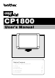 Brother CP-1800 User Manual