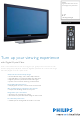Philips 37PFL5322D - LCD TV - 720p Manual
