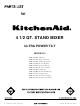 KitchenAid KSM95GR - Ultra Power Stand Mixer Parts List