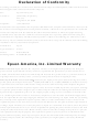 Epson 500DN - B Color Inkjet Printer Declaration Of Conformity